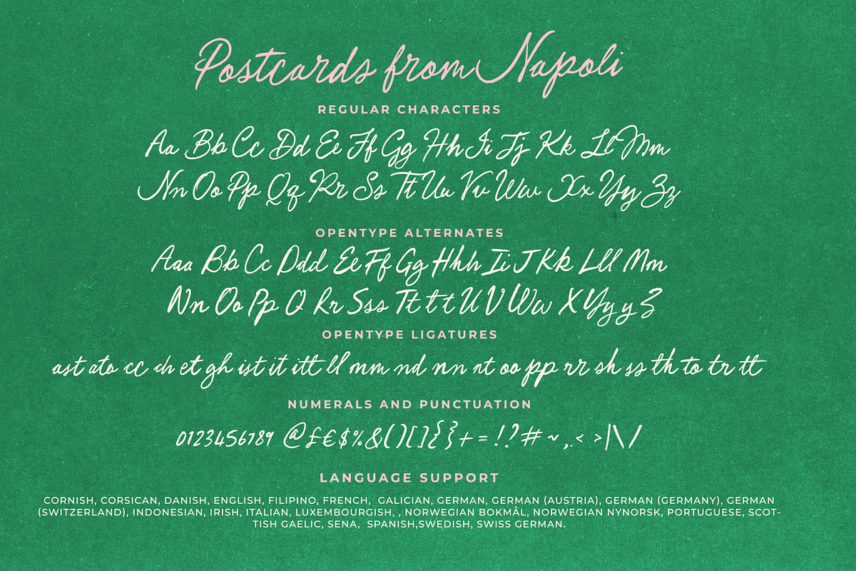 Postcards from Napoli Script, a Font by Nicky Laatz (Photo 28 of 36)