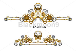 Symmetrical frame with pressure gaug, a Decorative Illustration by blackmoon9