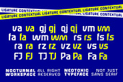 Neotoxic Futuristic Sans Serif, a Sans Serif Font by Nocturnal Workspace (Thumbnail 12 of 16)