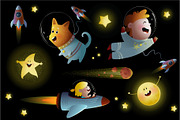 Space Kids Astronaut Dream Bundle, an Animal Illustration by Popmarleo Shop (Thumbnail 9 of 19)