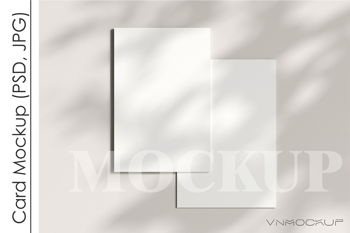 Card Mockup PSD JPG, a Print Template by VNmockup (Photo 1 of 4)
