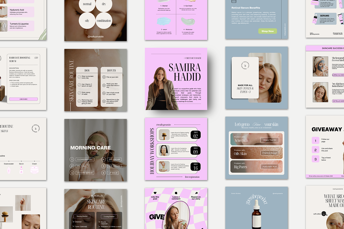 Beauty Skincare Instagram Bundles, a Social Media Template by My Template Studio (Photo 17 of 18)