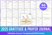 2025 Gratitude & Prayer Journal Kdp, a Stationery Template by Mustafiz (Thumbnail 1 of 6)