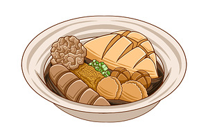 Pempek from Palembang, Indonesia, a Food Illustration by MEDZ