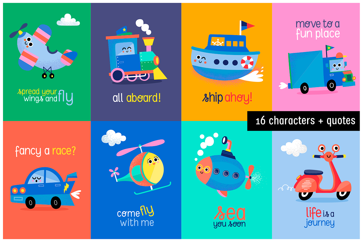 Hop On! Cute Mini Transports, an Education Illustration by Isa De Gregorio (Photo 2 of 8)