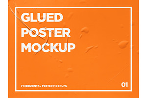 Glued Paper Poster Mockup Pack