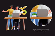 Business Disscussion 3D Illustration, an Icon by Glyphminds Studios (Thumbnail 4 of 6)