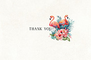 Watercolor Tropical Flamingos, an Animal Illustration by Vasmila (Thumbnail 9 of 9)