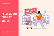 Retail Big Sale Discount Vector, an Object Illustration by Partikusi Design (Thumbnail 1 of 3)