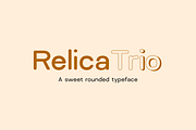 Relica Trio - Sweet Rounded Typeface, a Font by Designova® (Thumbnail 1 of 8)
