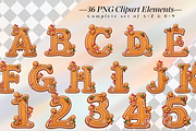 Christmas Gingerbread Alphabet PNG, a Seasonal Illustration by Ink Gallery (Thumbnail 2 of 5)