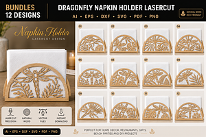 Dragonfly Napkin Holder Lasercut
