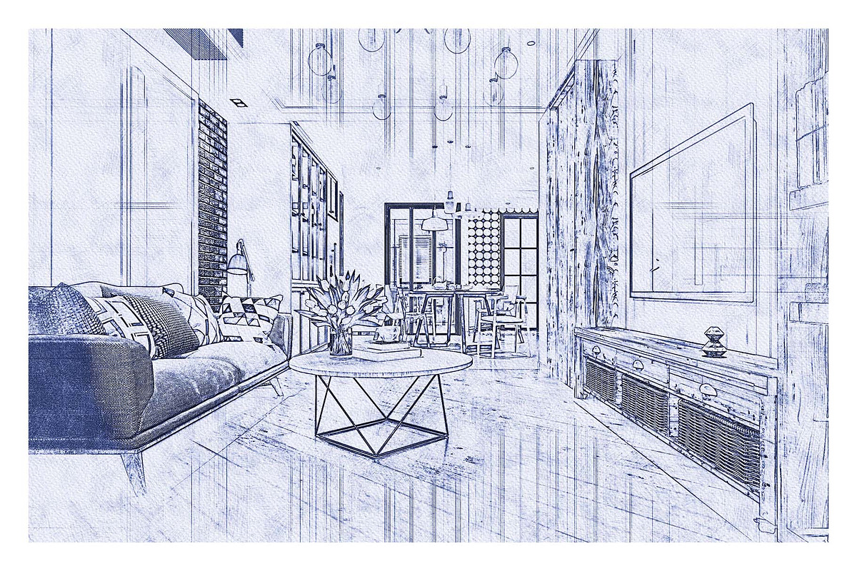 Architecture Line Drawing Photoshop, an Action Add-On by Photoshop Action (Photo 4 of 13)