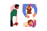 Curious people peeking, looking out, a Person Illustration by PaperTrident (Thumbnail 2 of 5)
