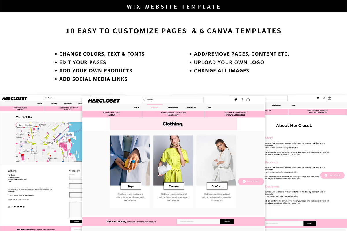 WIX Website Template | Her Closet, a Wix Template by VVC Studio (Photo 2 of 5)