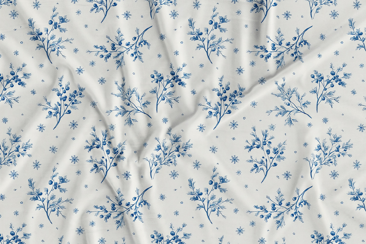 Vintage Christmas Pattern Collection, a Pattern Graphic by Olya Creative (Photo 13 of 21)