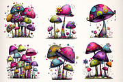 Whimsical Mushroom Clipart Bundle, an Illustration by Dream Creation (Thumbnail 3 of 8)