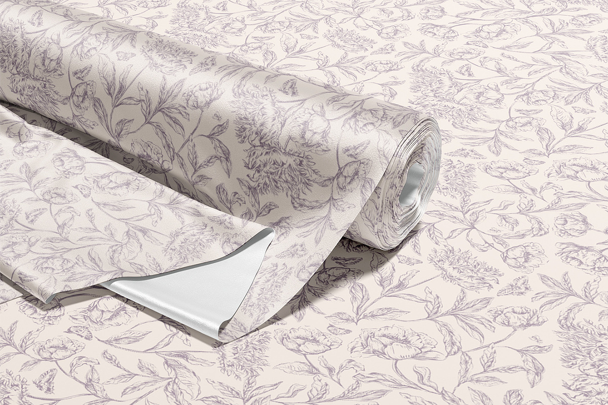 Subtle Hand Drawn Blossom Flowers, a Wallpaper Graphic by MalyskaStudio (Photo 7 of 10)