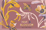 Hive & Blossom Vector Pack, a Graphic by Melissa Rothman Studios (Thumbnail 1 of 3)