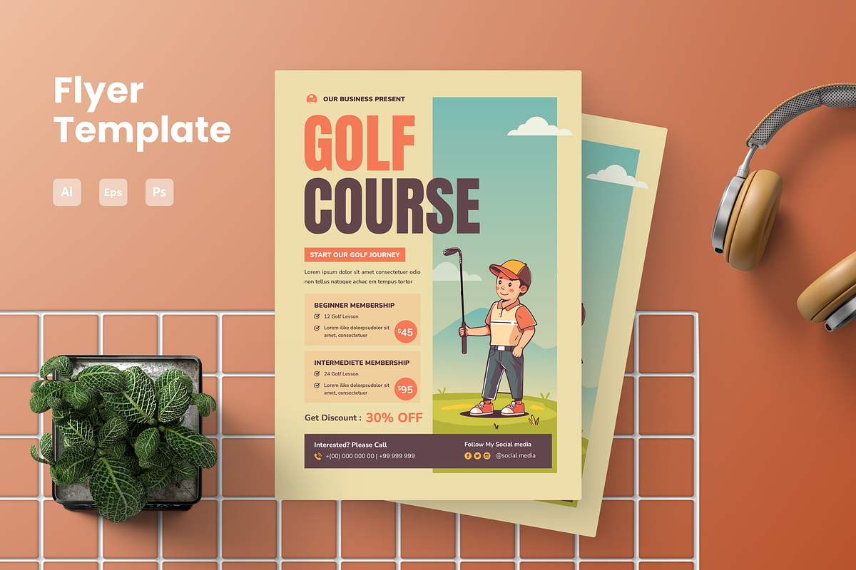 Golf Course Flyer, a Flyer Template by Annora Studio (Photo 1 of 5)