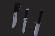 Low Poly Combat Knives Pack, an Object 3D Model by CreativeeArt (Thumbnail 1 of 25)