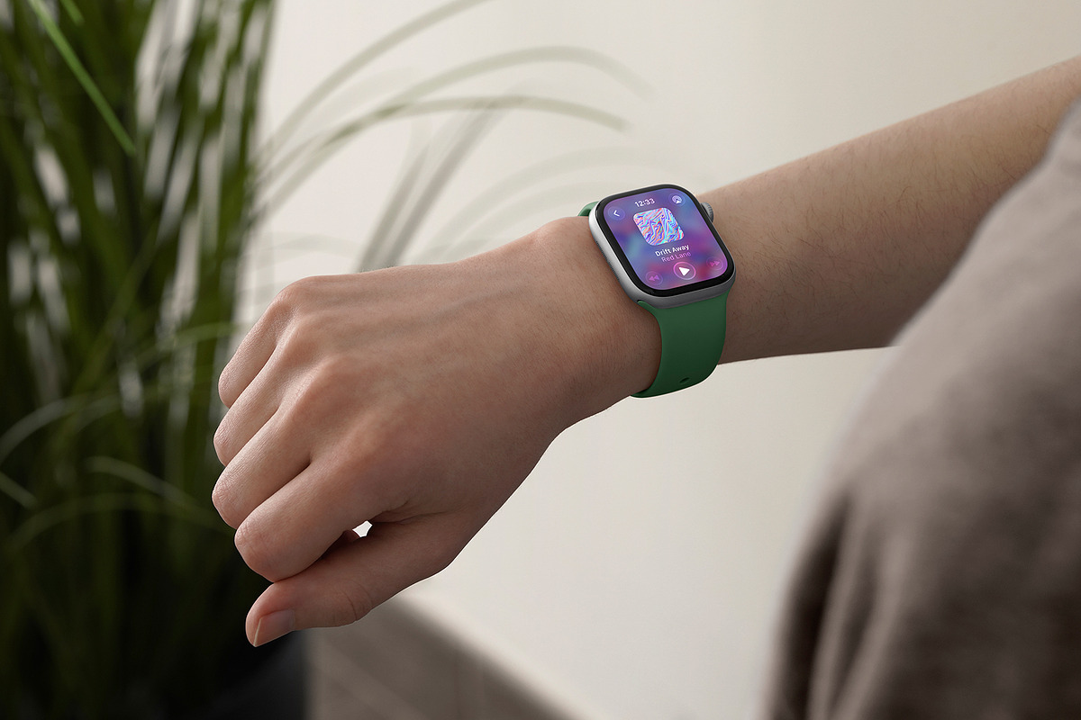 24 Watch Series 11 in Hand Mockups, a Wearable Device Mockup by Asylab (Photo 82 of 107)