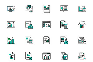 Accounting Software Icon Set, a Templates & Theme by studiogstock