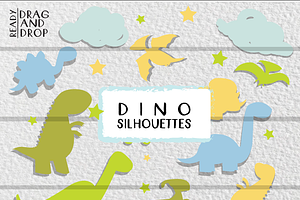 DINO SILHOUETTES *PASTELS*