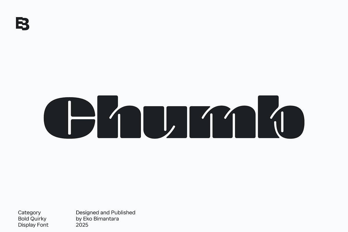 Chumb; Bold Quirky Display Font, a Sans Serif Font by Eko Bimantara (Photo 1 of 11)