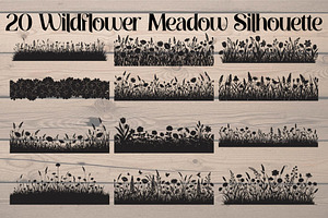 Wildflower Meadow Silhouette, an Object Graphic by Creativeshirt