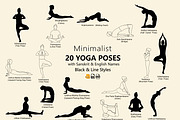 Minimalist Yoga Poses Silhouettes, a Graphic by Svetlana Voloshina (Thumbnail 1 of 3)