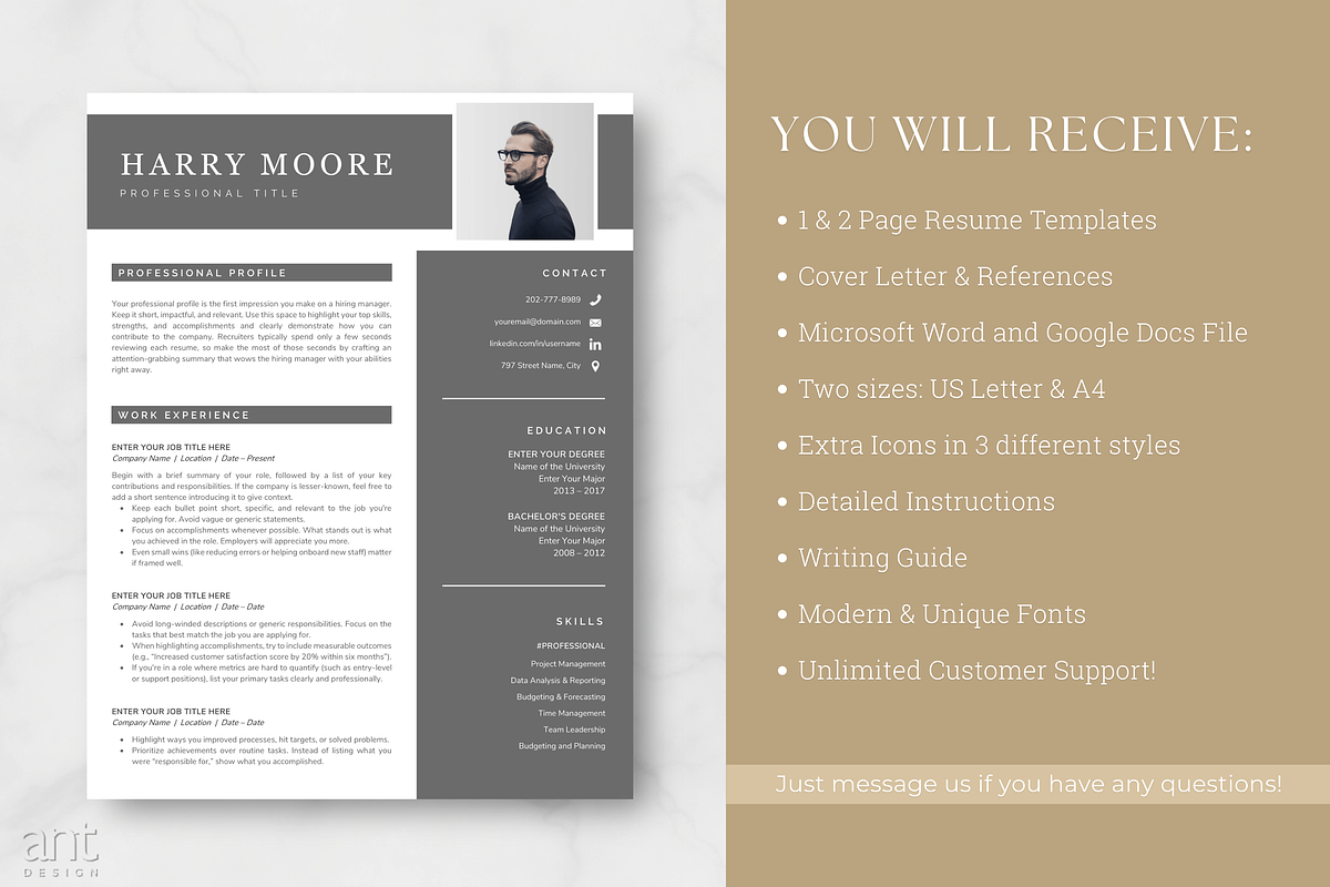 Modern Resume Template - Harry preview 7
