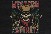 Western Cowboy Skull Print, a Decorative Illustration by Agor2012 shop (Thumbnail 8 of 8)