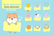 Cute Animals vector illustration, an Object Graphic by VL Shop (Thumbnail 1 of 3)