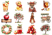 Apple Farm Watercolor, an Illustration by Designworld (Thumbnail 2 of 5)