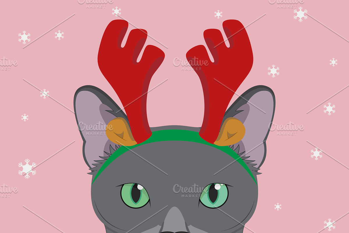 Christmas 9x Cat Breeds, an Animal Illustration by asantosg (Photo 7 of 10)