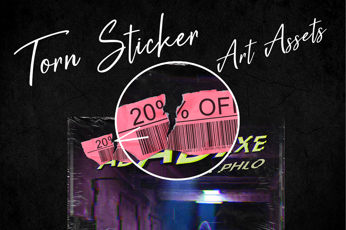 Ripped Sticker Asset Sheet, an Object Graphic by Etheric Media