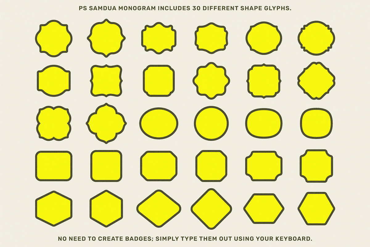 3 Letter Monogram Maker - PS Samdua, a Sans Serif Font by Para-Scope Design (Photo 6 of 8)