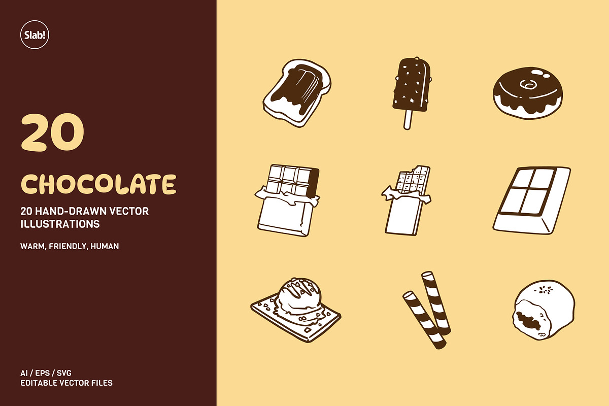 Chocolate Hand Drawn Illustration, an Object Graphic by SLAB! Design (Photo 1 of 4)