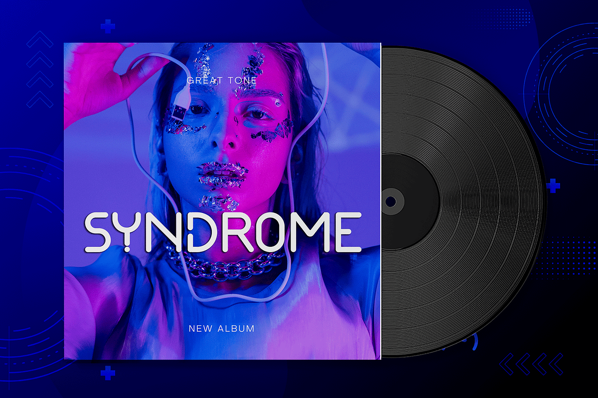 Cyberwave – A Modern Futuristic Font, a Sans Serif Font by overlaytemplates (Photo 3 of 5)