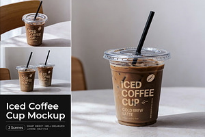 Iced Coffee Cup Mockup, a Cups & Container Mockup by Pitchlook.Studio
