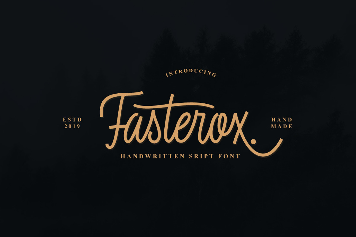 Fasterox Script, a Script Font by Amarlettering (Photo 1 of 8)