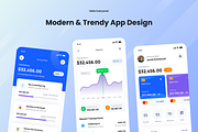 Investify - Finance UI Mobile Apps, an UI Kit Template by SquidPixey (Thumbnail 2 of 3)