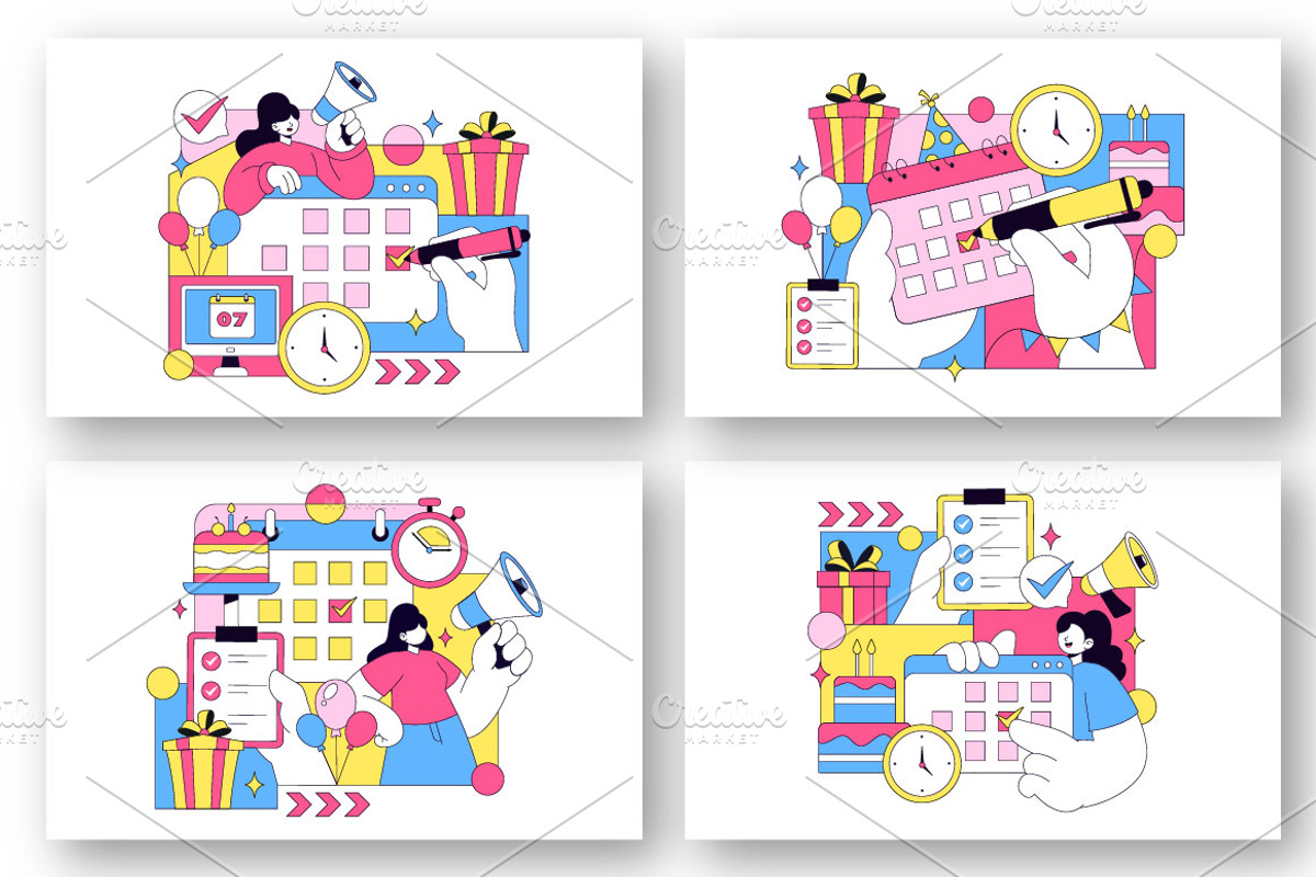 10 Event Planner Illustration, a Work Illustration by denayunebgt (Photo 2 of 4)