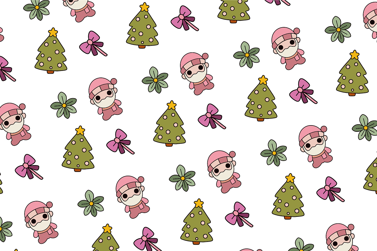Christmas Groovy Element, an Illustration by HunEyy (Photo 6 of 7)