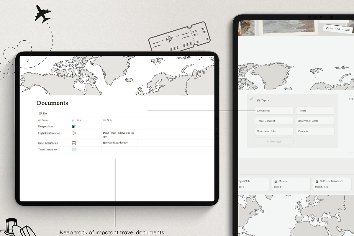 Notion Travel Planner, a Websites & App Template by Asha Glenn Design Studio (Photo 4 of 11)