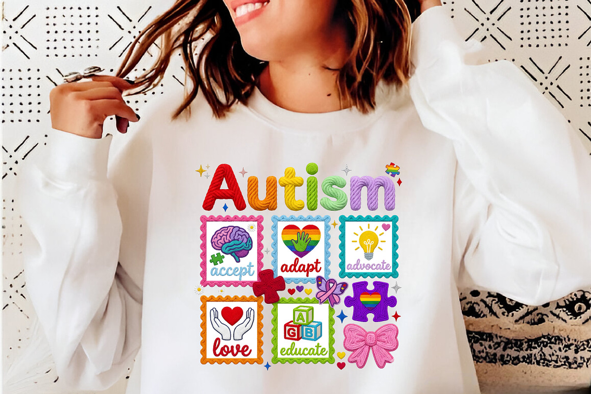 Faux Yarn Autism Awareness Coquette, an Illustration by CreationArt (Photo 6 of 6)