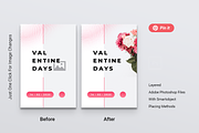 Happy Valentines Day Pinterest Post, a Social Media Template by Rahardi Creative (Thumbnail 4 of 6)