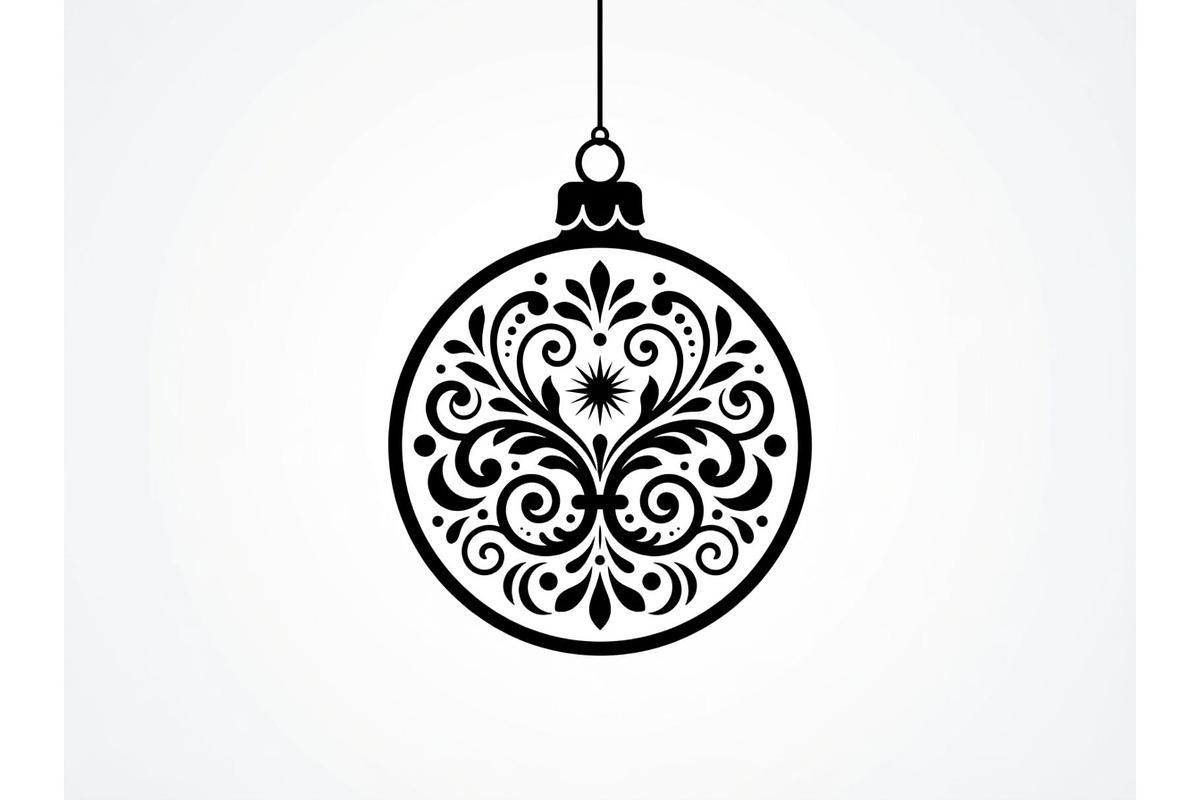 Festive Filigree Bauble Silhouette, an Object Graphic by Creativeshirt (Photo 5 of 5)