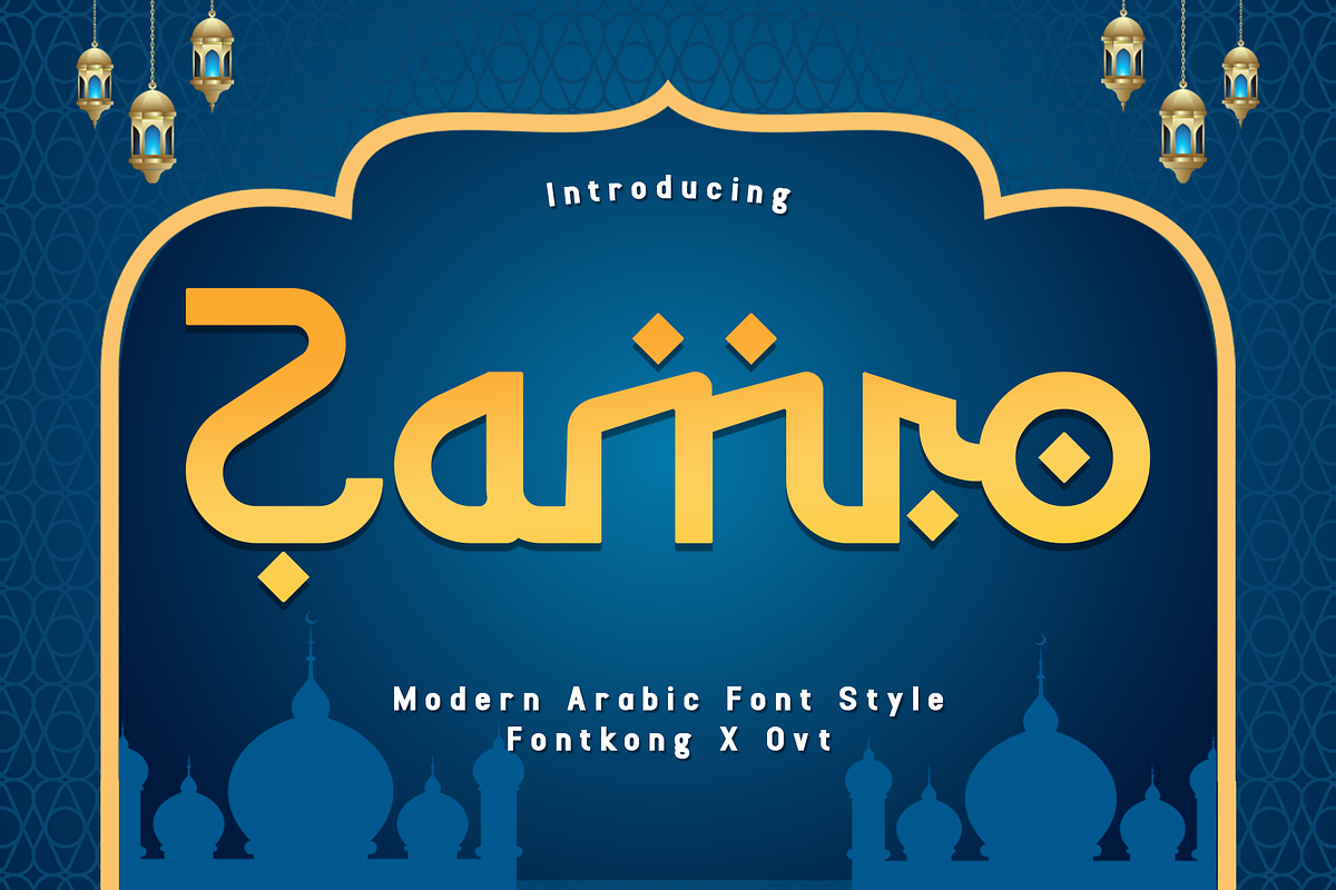 Zamro – A Modern Arabic Font Style, a Handwritten Font by overlaytemplates (Photo 1 of 5)
